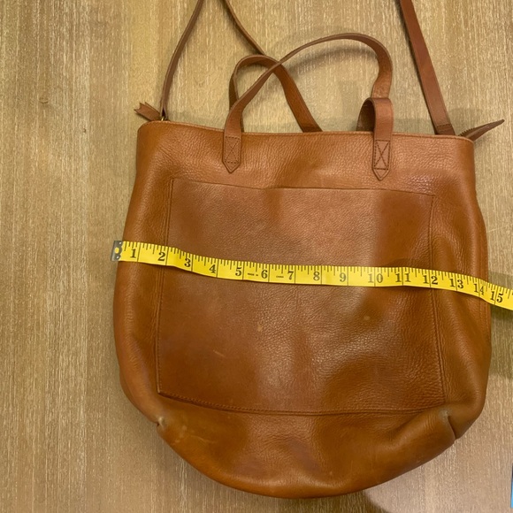 Madewell  Small Brown   Zip  TopTransport Tote - Picture 5 of 16